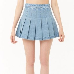 Forever21 blue denim mini skirt